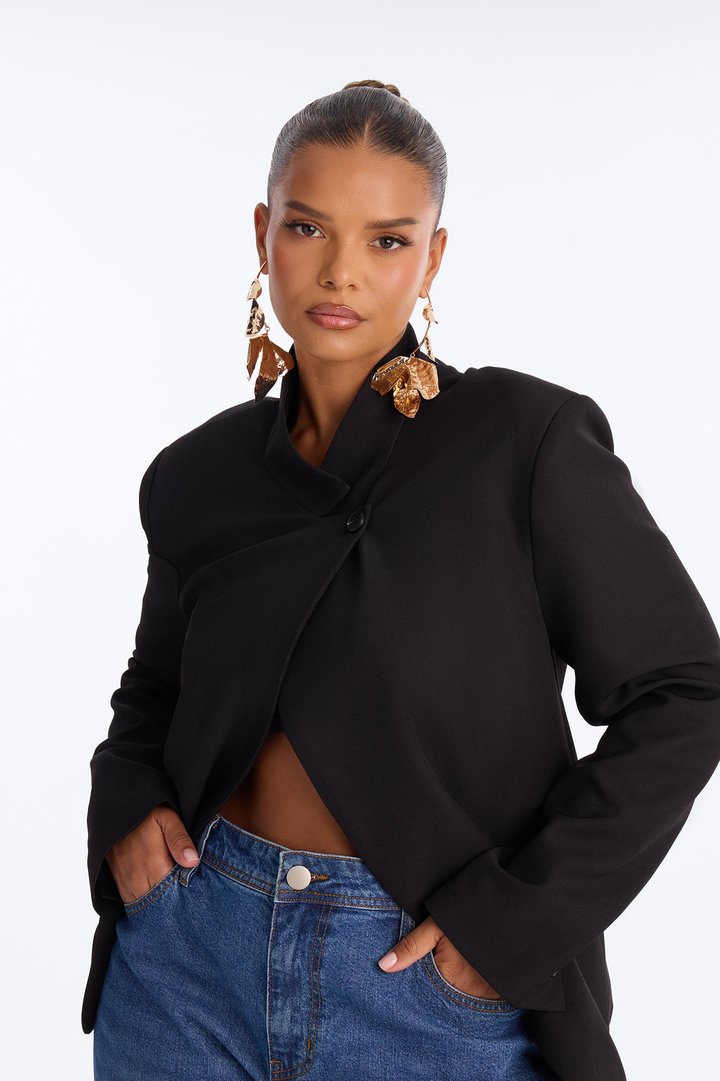 Lotus Floral Drop Earrings - Gold