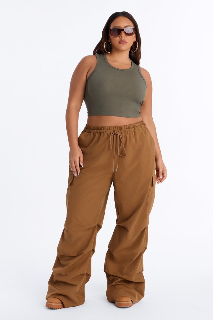 Cara Ribbed Tank - Olive