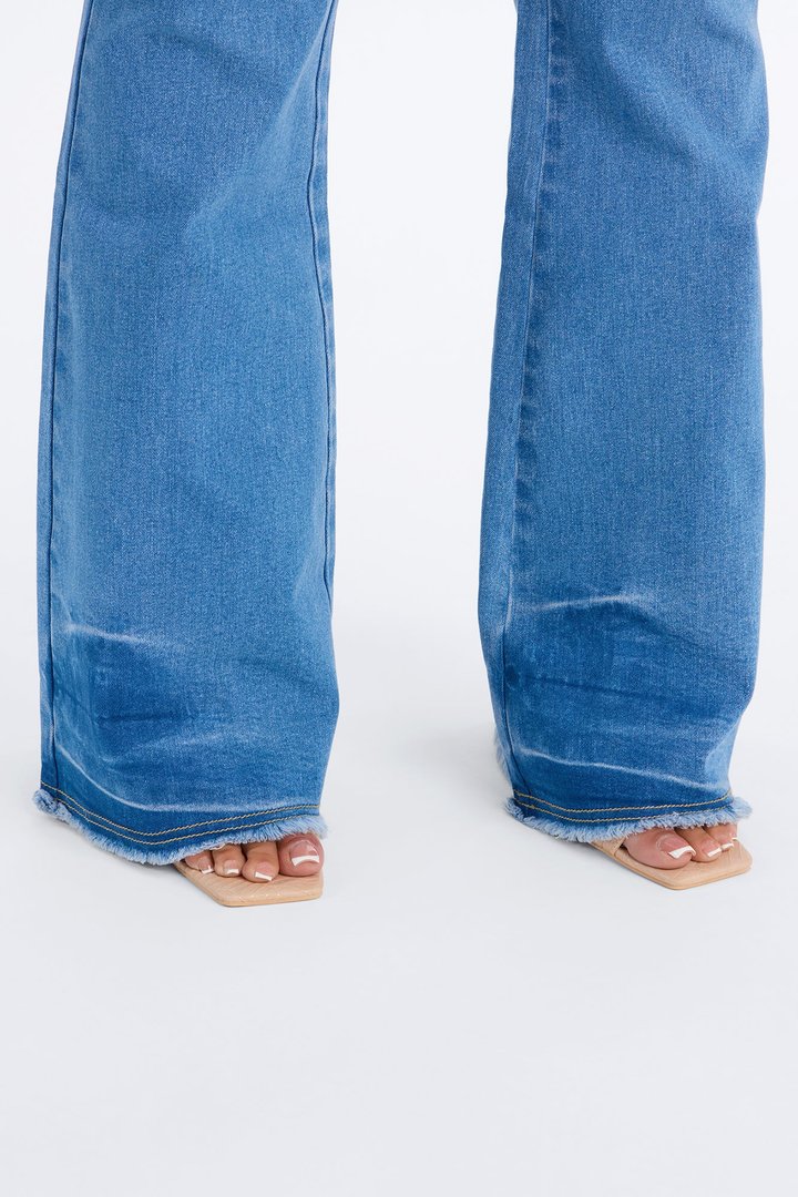 Marlow High Rise Stretch Flare Jeans - Medium Wash