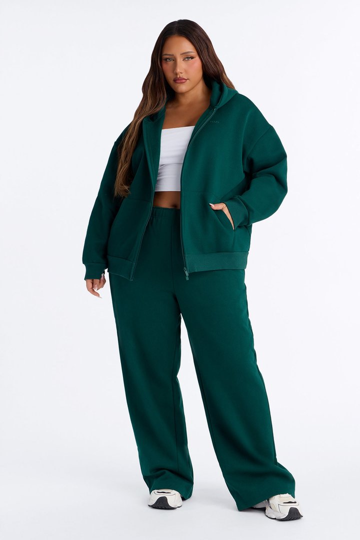 Libby Full Zip Hoodie Fleece Sweatshirt - Hunter