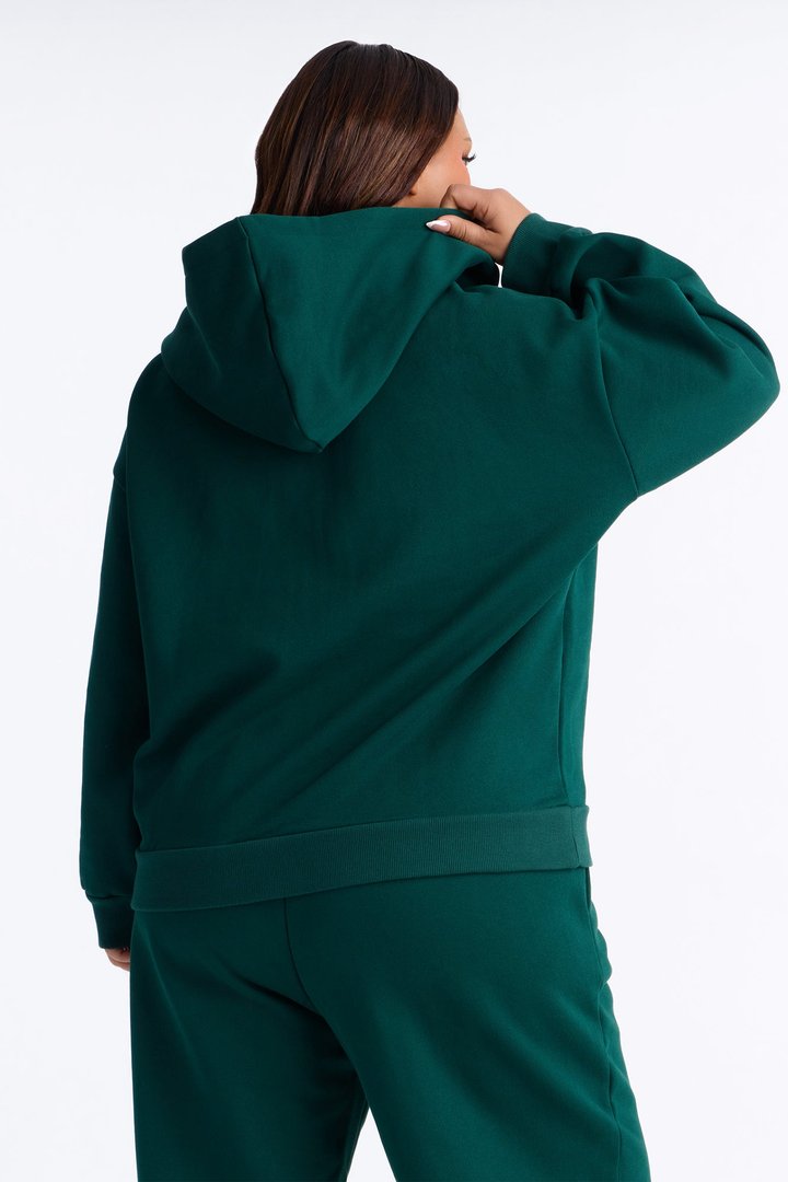 Libby Full Zip Hoodie Fleece Sweatshirt - Hunter