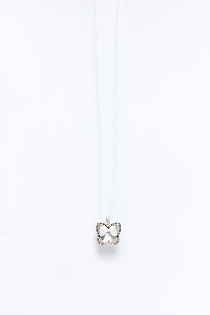 Lighting Your Day Butterfly Necklace - Silver