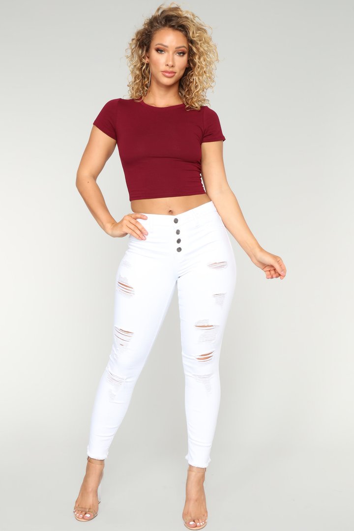 Robin Crop Top - Wine