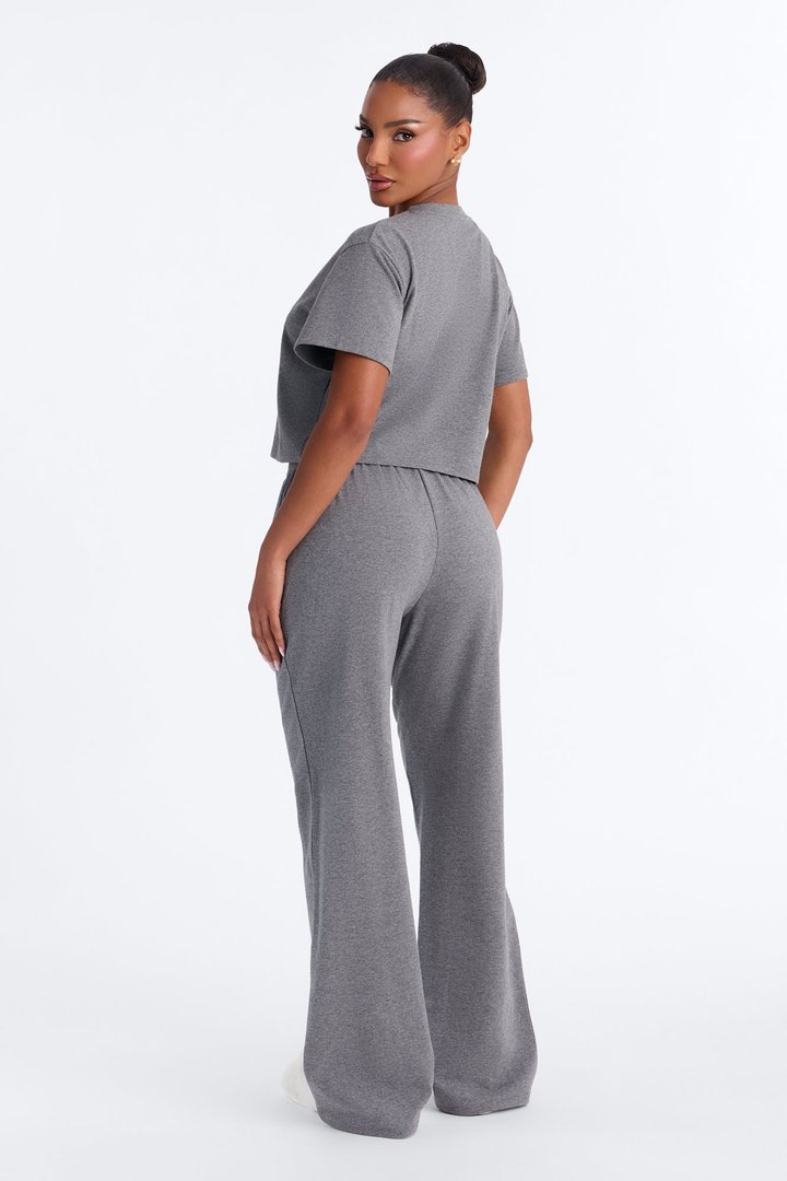 FN Mood Cotton PJ Pant Set - Charcoal
