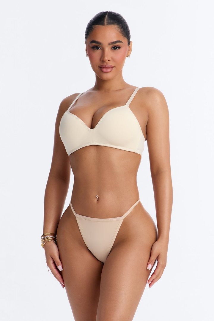 Perfect Fit Wireless Microfiber Soft Molded Cup Bra - Ivory