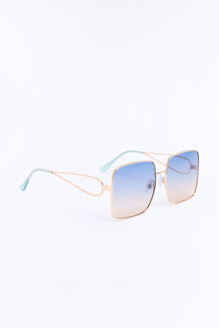 Main Character Glow Sunglasses - Silver/Blue