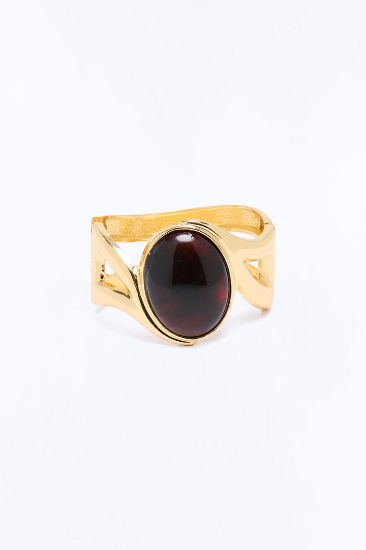 Rock It Jeweled Cuff Bracelet - Gold