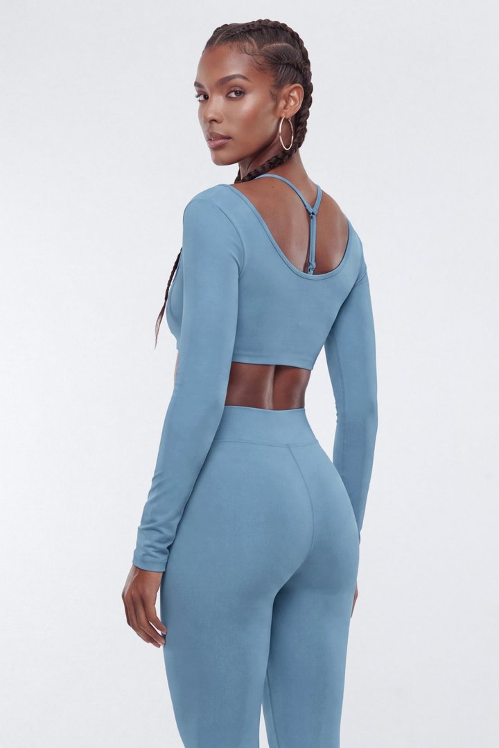 ProStretch™ Long Sleeve Sports Top - Soft Indigo