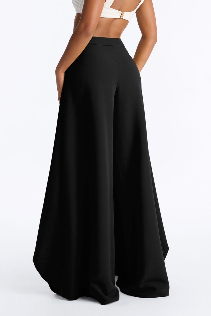 Stand Out Super Wide Pleated Trouser - Black