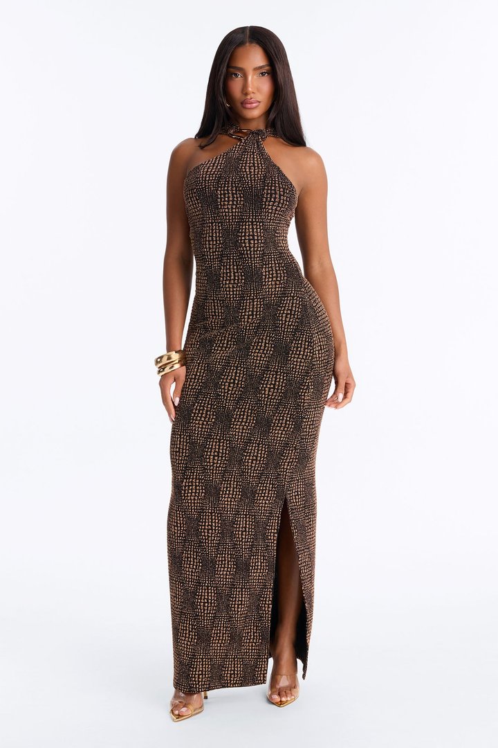 Noemii Maxi Dress - Black/combo