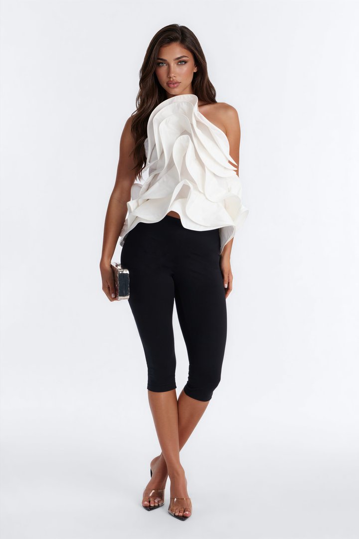 Shayla Backless Halter Top - White