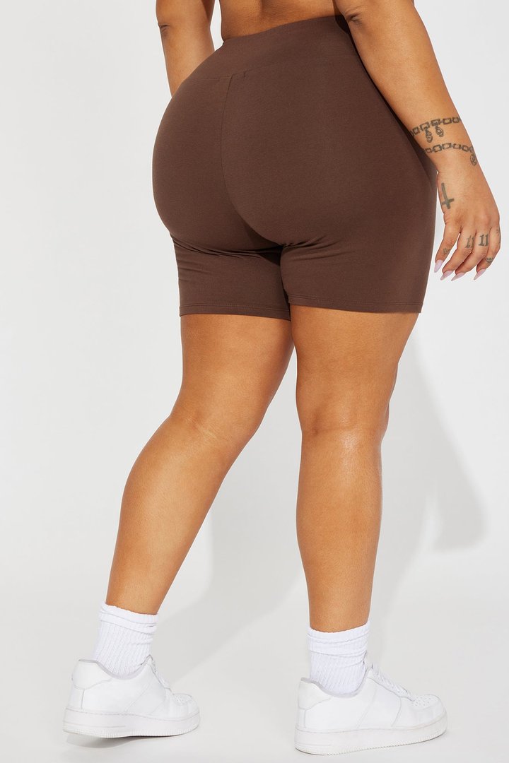 Hailey Biker Shorts - Chocolate