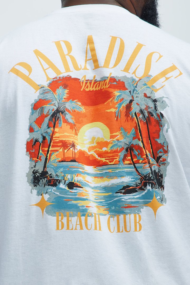 Paradise Island Short Sleeve Tee - White