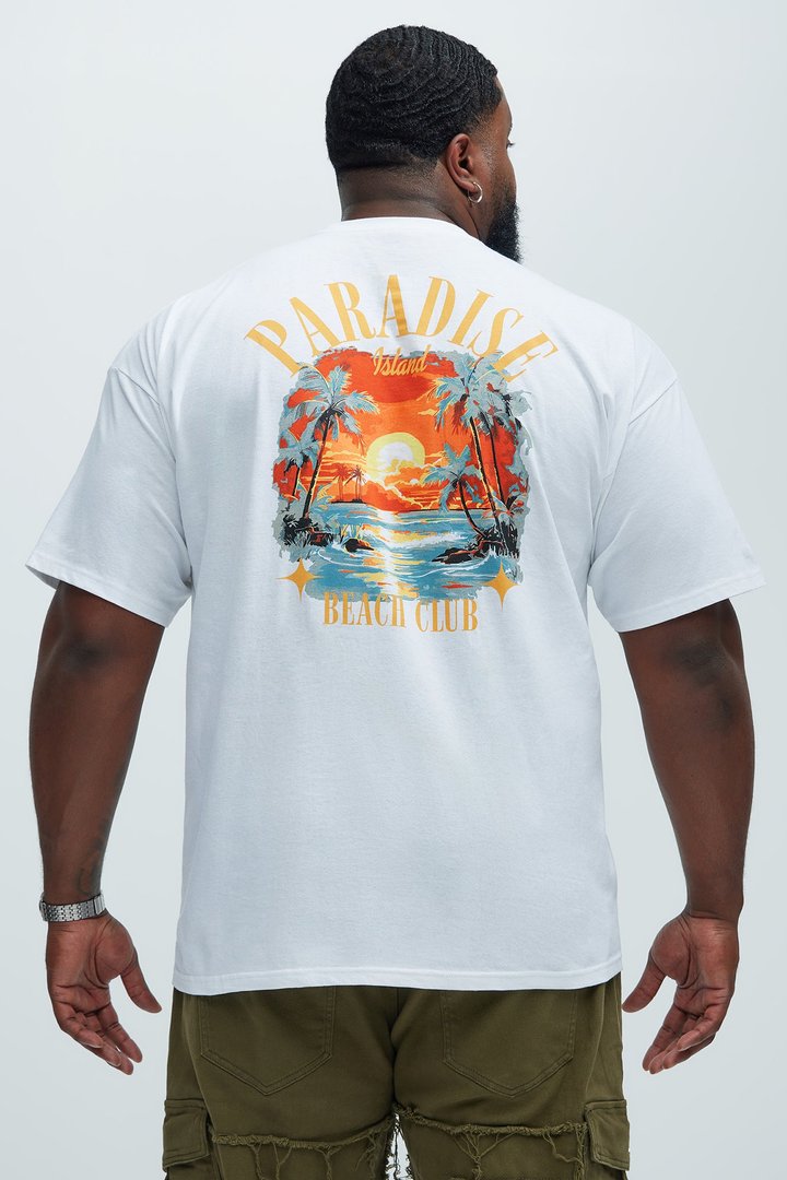 Paradise Island Short Sleeve Tee - White