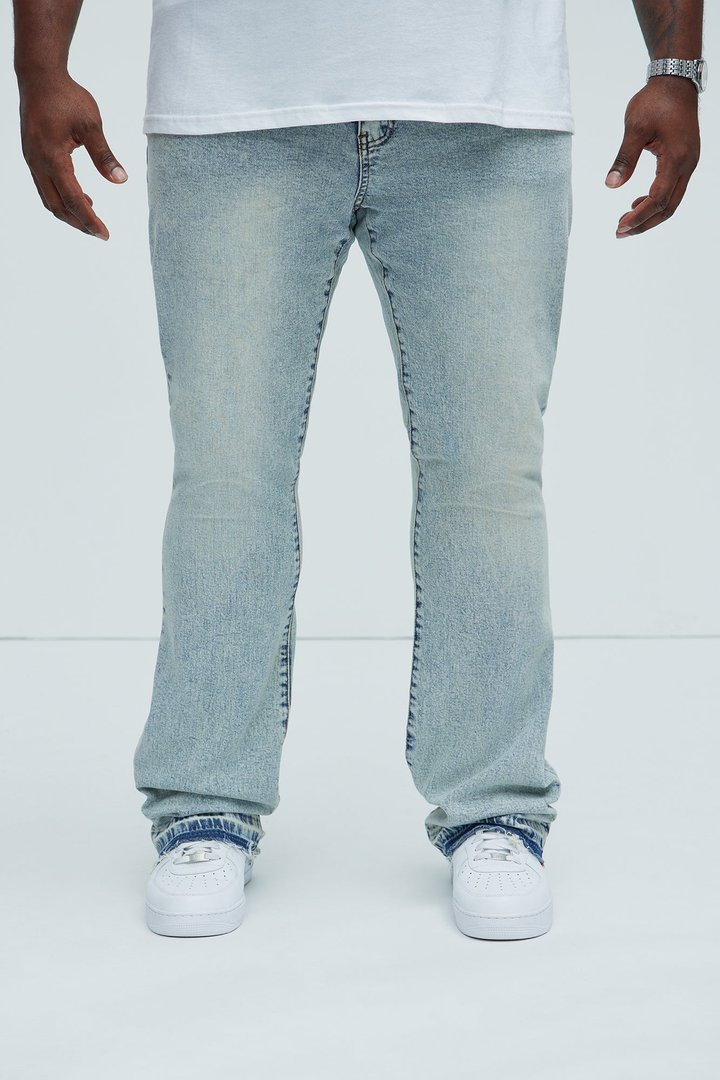 Cornell Stacked Skinny Flare Jeans - Light Wash