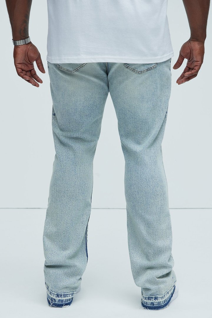 Cornell Stacked Skinny Flare Jeans - Light Wash
