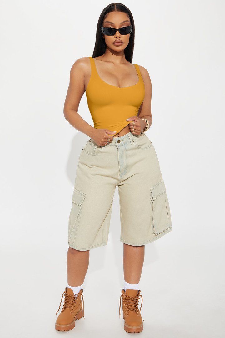 Quinn Double Lined Tank Top - Honey