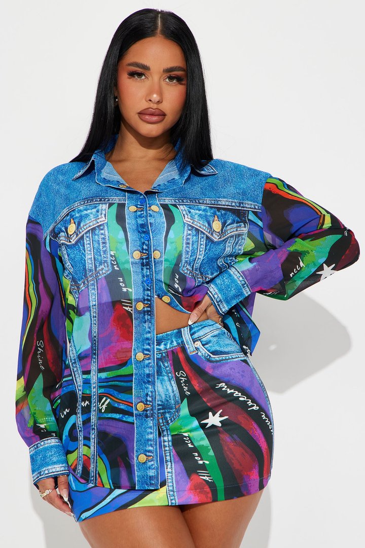 Colorful Journey Skirt Set - Multi Color