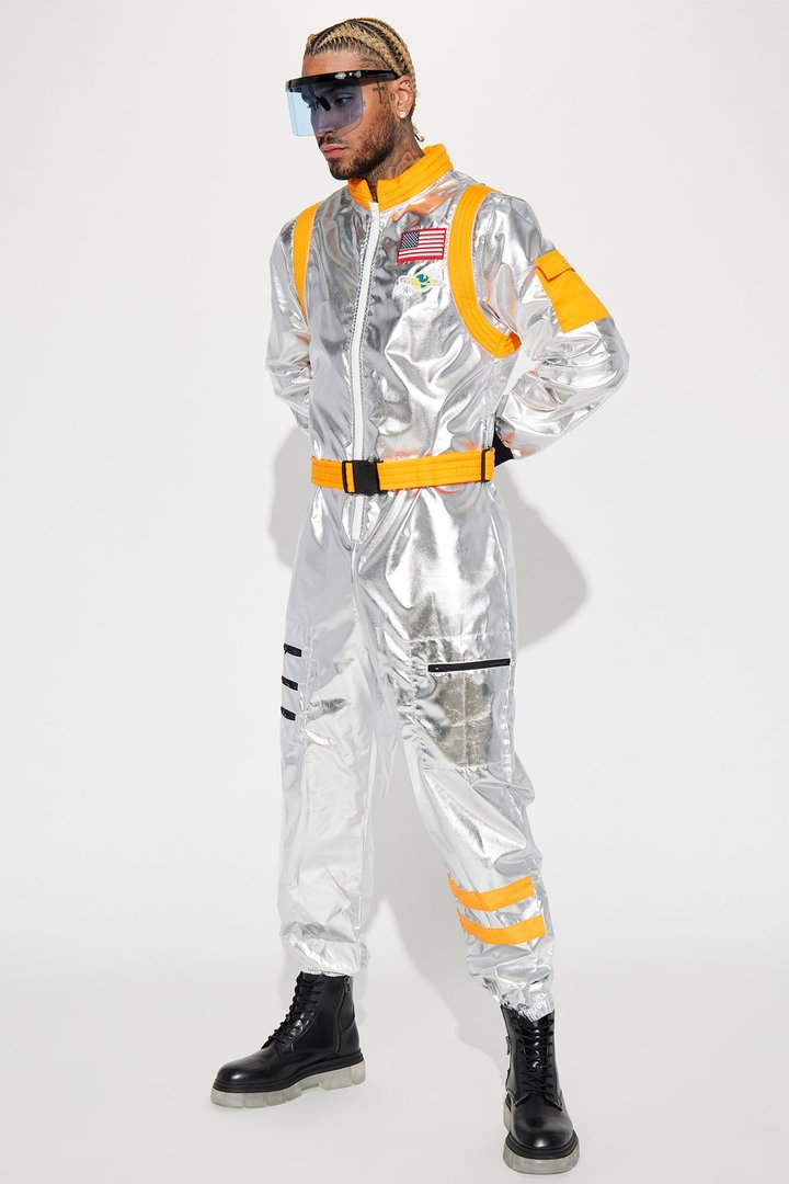 Spaceman 3 Piece Costume Set - Silver