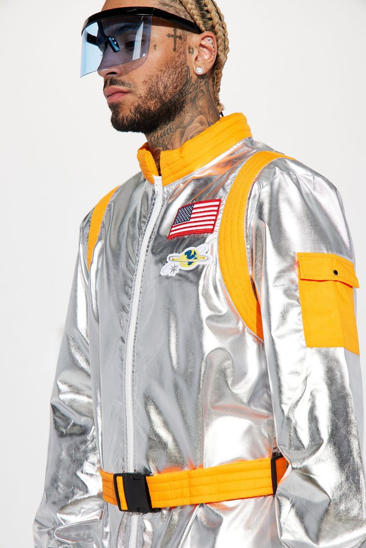 Spaceman 3 Piece Costume Set - Silver