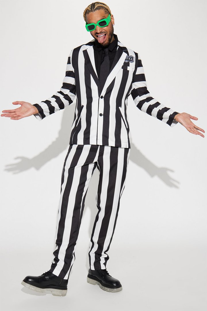 Bettlejuice 3 Piece Cosplay Suit - Black/White