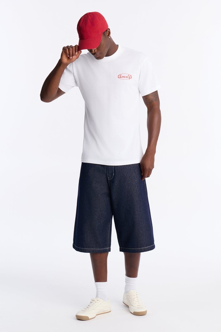Amalfi Coast Picnic Oversized Short Sleeve Tee - White