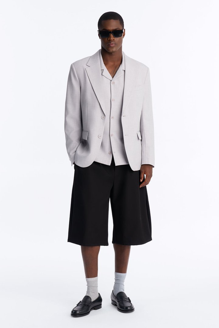 Sorrento Single Breasted Blazer - Light Grey
