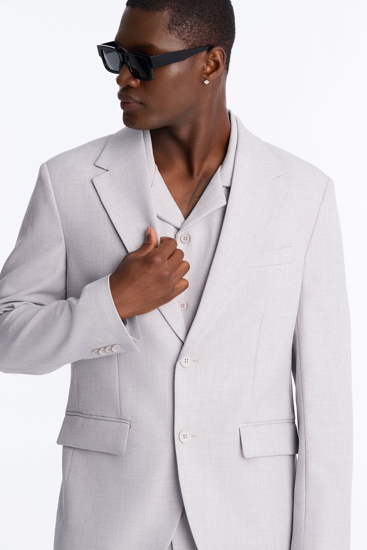 Sorrento Single Breasted Blazer - Light Grey