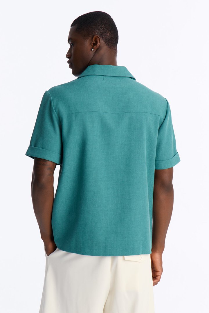 Sorrento Relaxed Button Up Shirt - Teal
