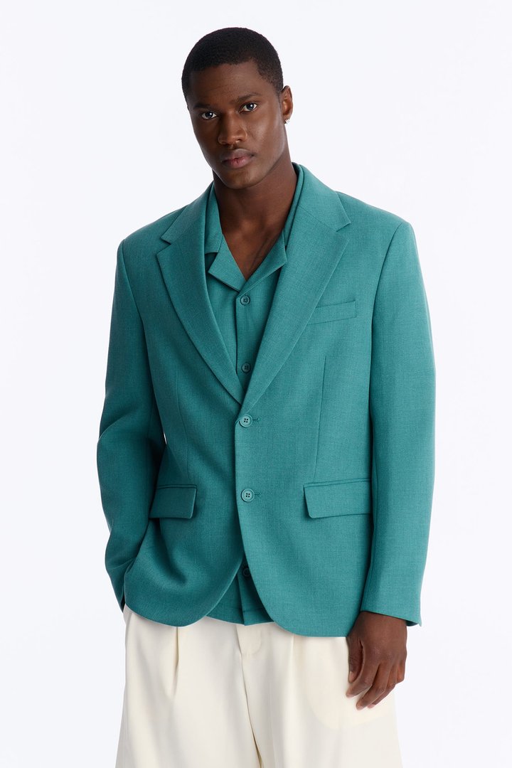 Sorrento Single Breasted Blazer - Teal