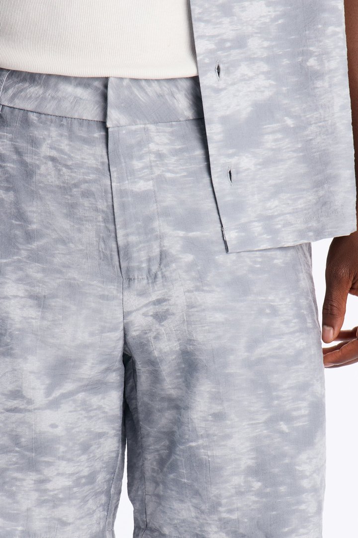Marble Wash Relaxed Short - Grey/combo