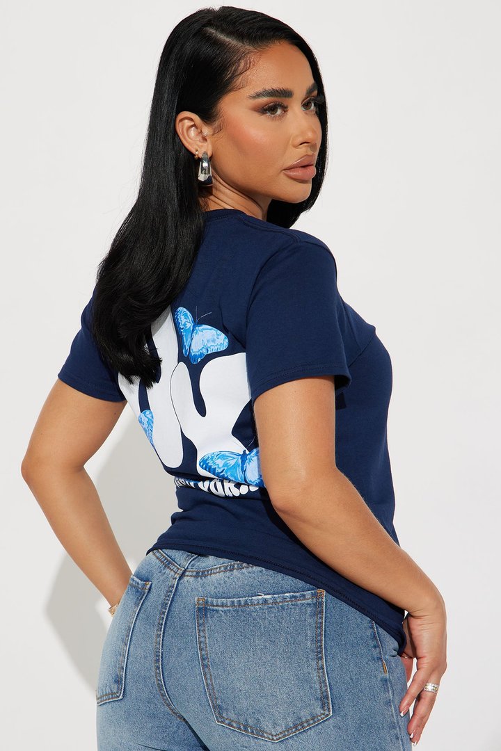 New York Butterfly Graphic Tshirt - Navy