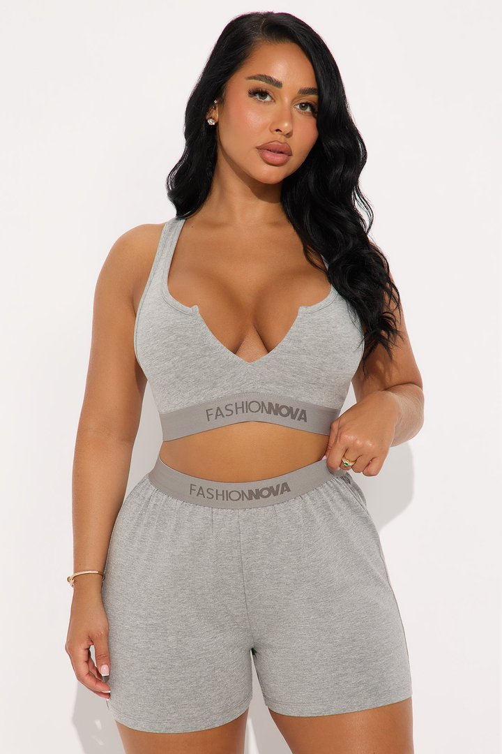 FN Mood Loose Cotton Boxer - Heather Grey
