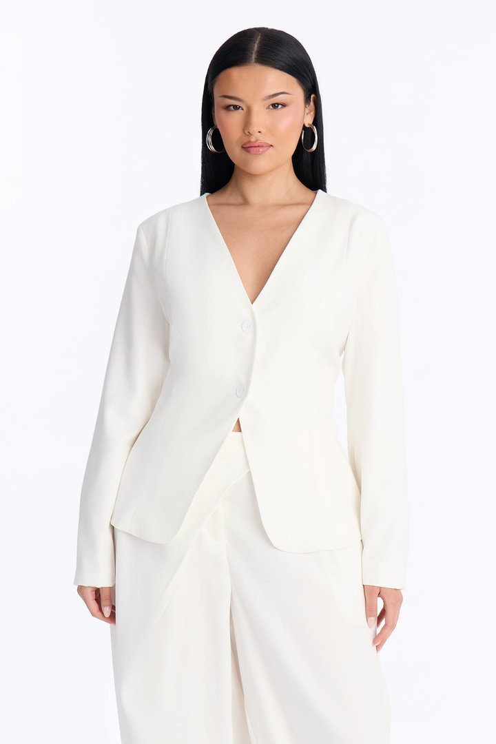 Renata Fitted Blazer - Ivory