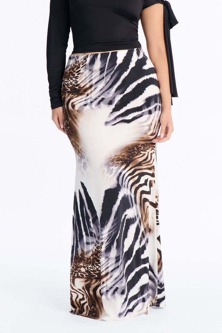 Safari Nights Mermaid Maxi Skirt - Black/combo