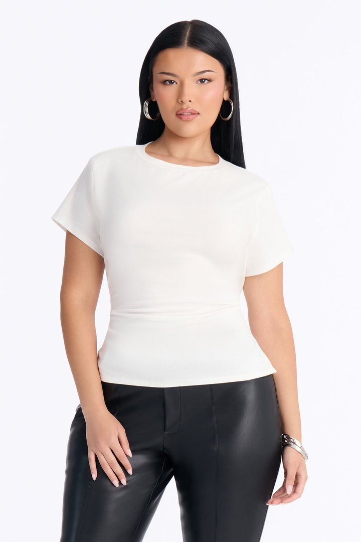 Segal Hook And Eye Short Sleeve Tee - White
