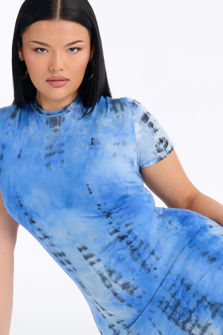 Raven Tie Dye Maxi Dress - Blue/combo