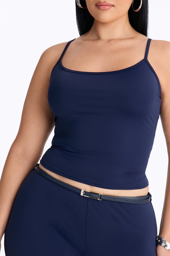 Alexa Belted Capri Set - Navy