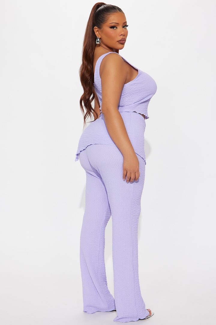 Emory Textured Pant Set - Lavender