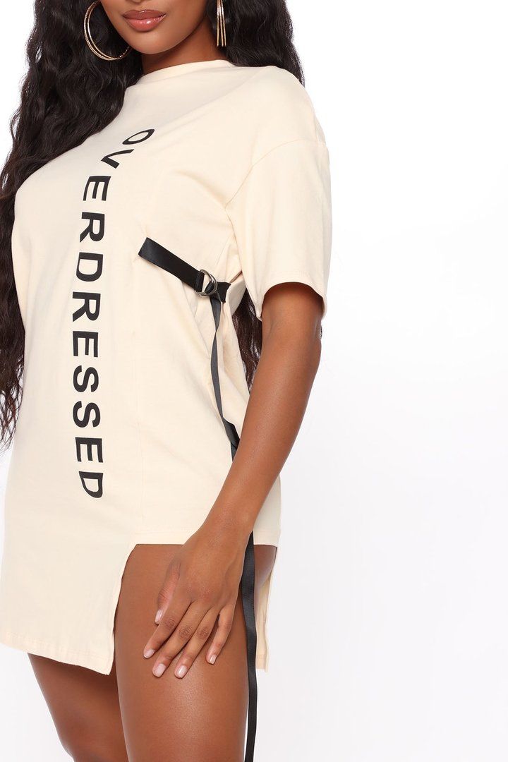 Overdressed Tunic Top - Cream/combo