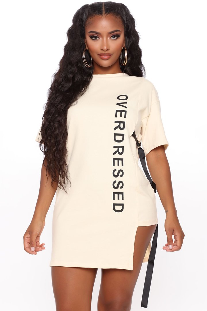 Overdressed Tunic Top - Cream/combo