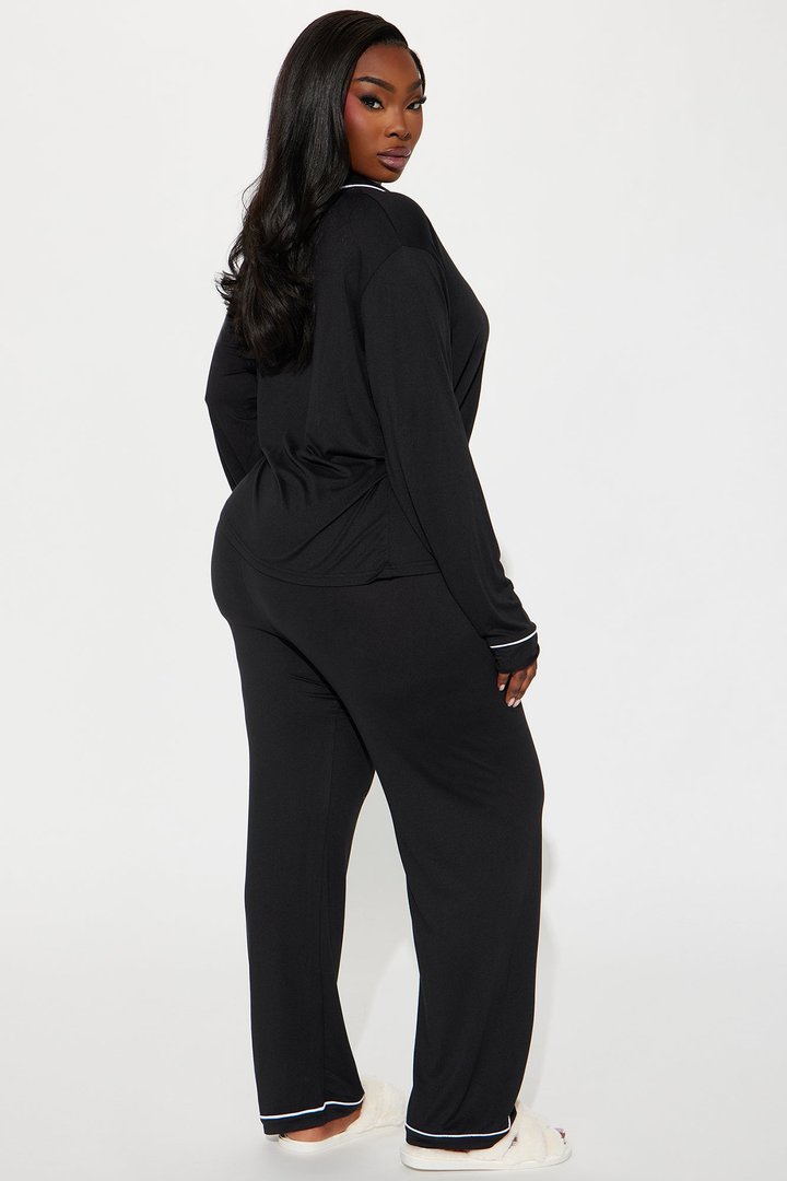 In The Morning PJ Pant Set - Black