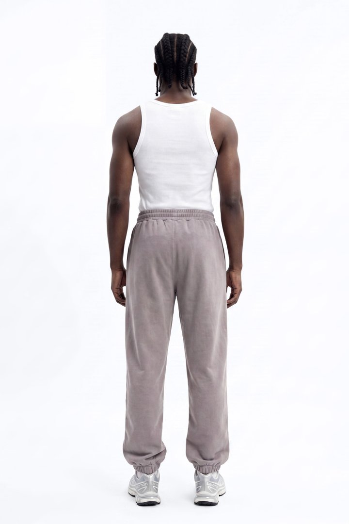 Soft Touch Washed Interlock Relaxed Jogger - Grey