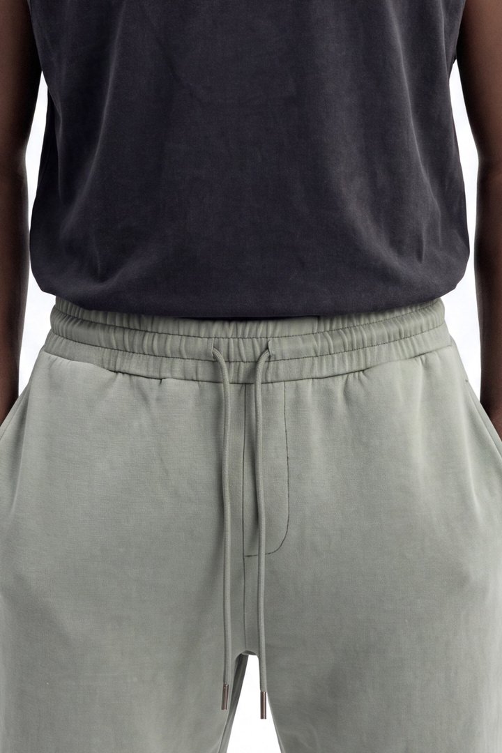 Soft Touch Washed Interlock Relaxed Jogger - Olive