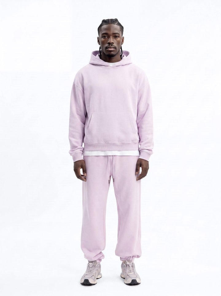 Soft Touch Washed Interlock Relaxed Jogger - Purple