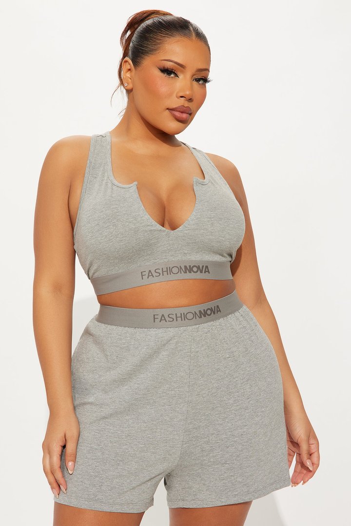 FN Mood Loose Cotton Boxer - Heather Grey