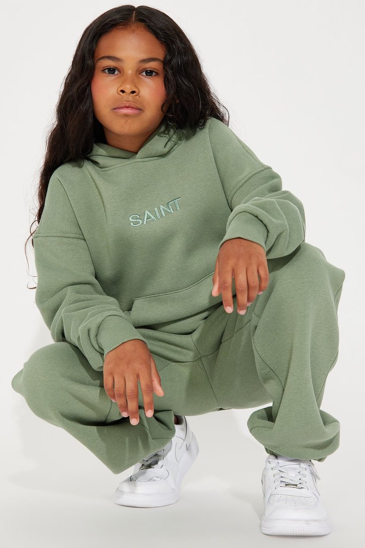 Mini Saint Sweatpant Set - Sage