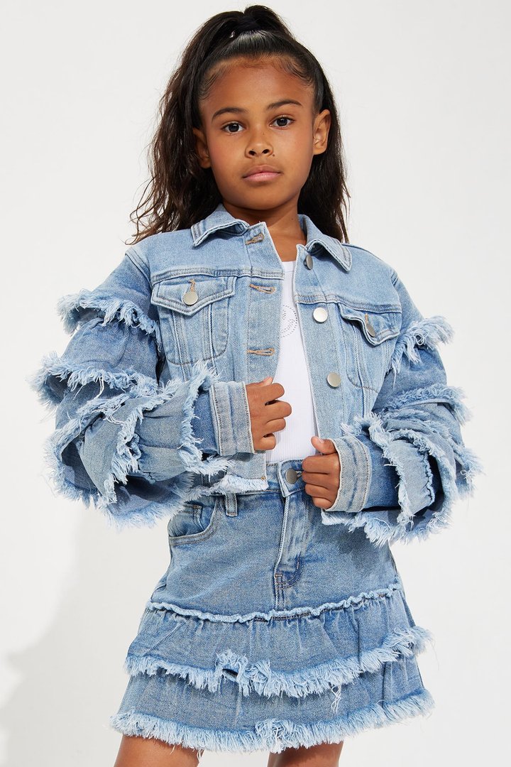 Mini Show You Off Denim Jacket - Medium Wash