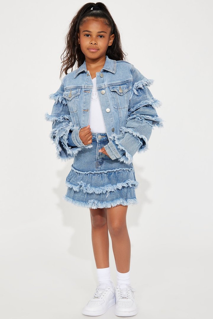 Mini Show You Off Denim Jacket - Medium Wash