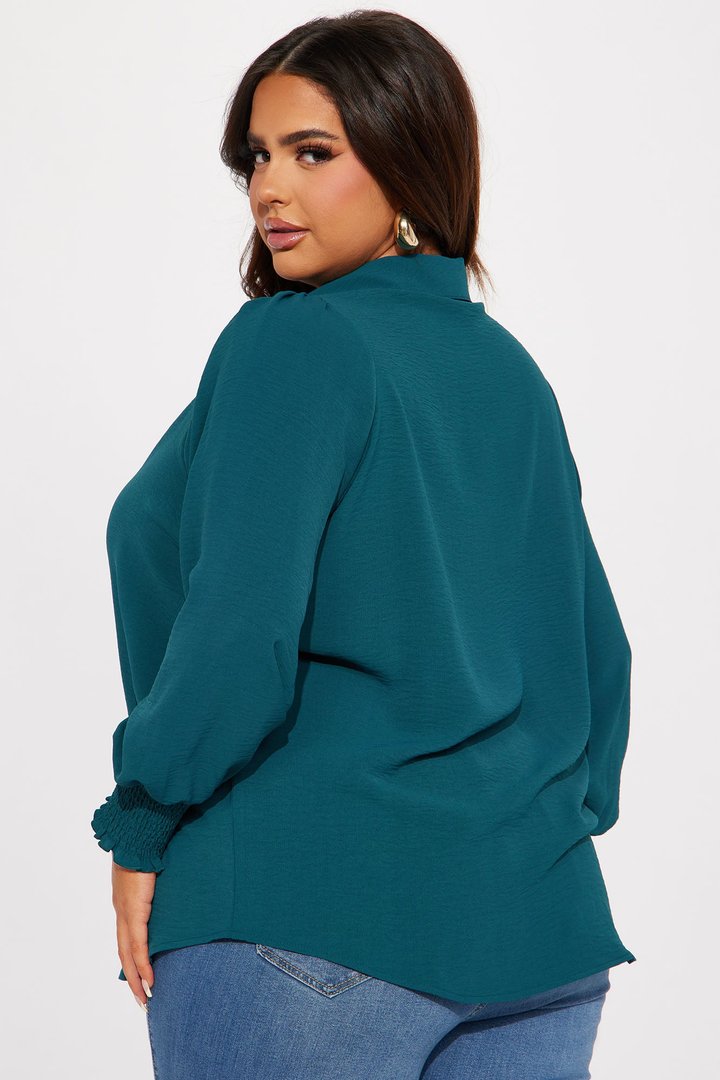 Enid Blouse Top - Teal